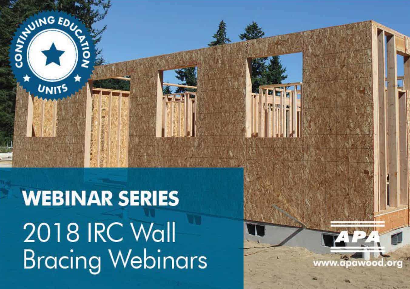 New APA Wall Bracing inar Series Miller Wood Trade Publications