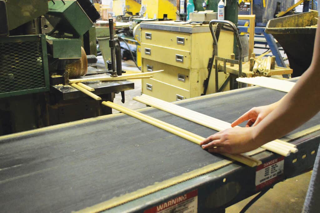 Each piece of product that comes out of the moulders at Holmes Custom Moulding (HCM), in Millersburg, OH, is hand inspected to assure quality is up to par. The company purchases approximately 3.25 million board feet annually of Softwoods and hardwoods combined in 4/4 through 8/4 thicknesses, No. 1 Common and Better.
