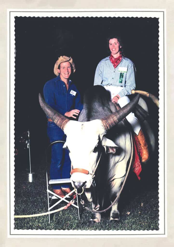 Early in her career with SFPA, Tami Kessler had a chance to meet and ride this Texas Longhorn. It became one of her favorite SFPA memories.