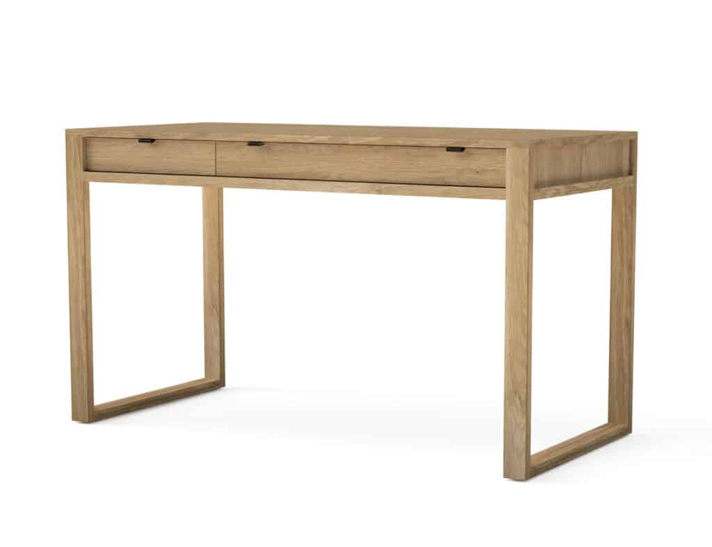 The Fulton desk by West Bros Furniture features solid White Oak.