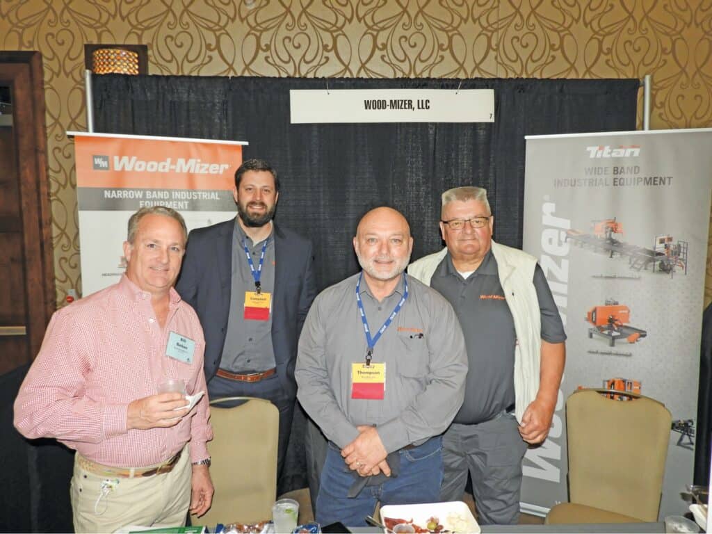 Bill Behan, Gross and Janes Co., Kirkwood, MO; and Colin Campbell, Stacy Thompson and Randy Panko, Wood-Mizer LLC, Indianapolis, IN