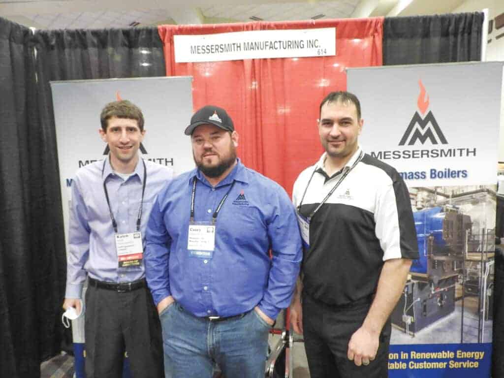 Kaleb Hollingsworth, Hollingsworth Lumber, Russiaville, IN; and Casey Allen and Jeremy Mortl, Messersmith Manufacturing Inc., Bark River, MI