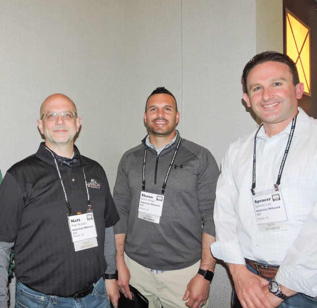 Matt Nicoson, Shaun Minger and Spencer Lutz, American Millwork LLC, Elkhart, IN