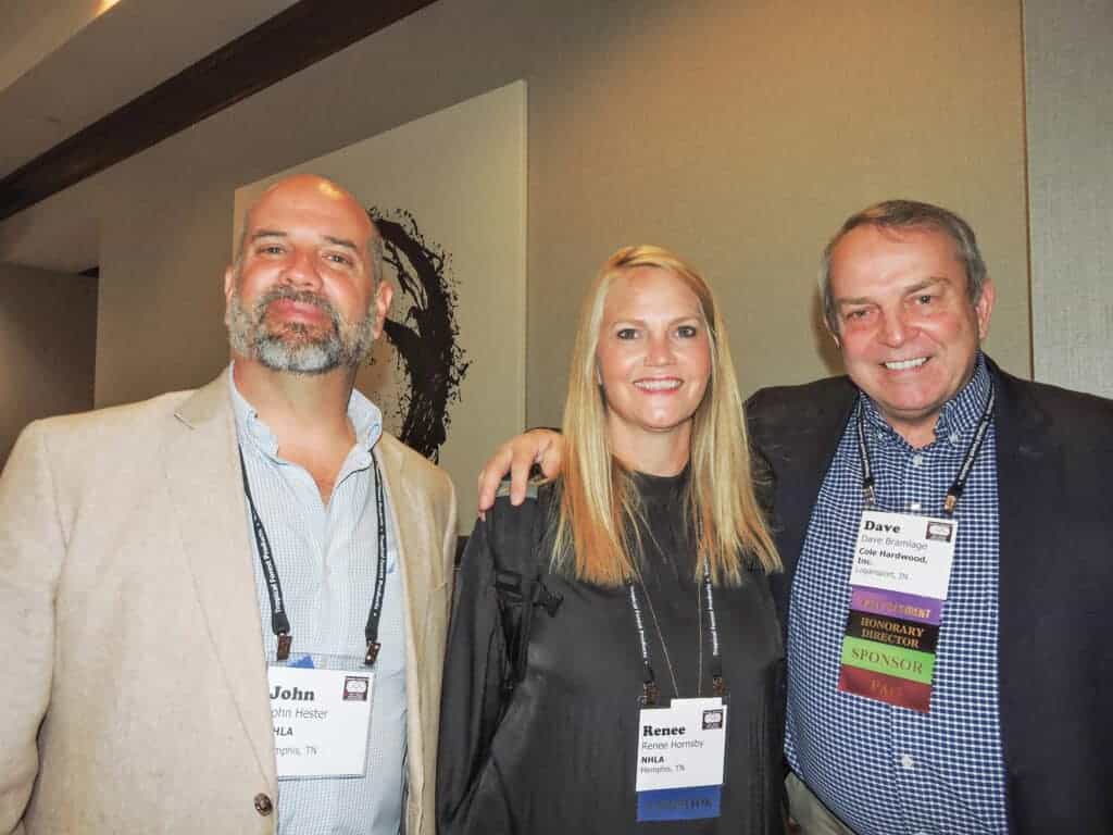 John Hester and Renee Hornsby, National Hardwood Lumber Association, Memphis, TN; and Dave Bramlage, Cole Hardwood Inc., Logansport, IN