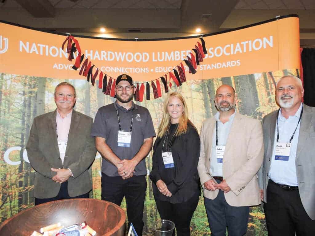 Paul Vance, C-Wood Lumber Co. Inc., Collinwood, TN; Kevin Evilsizer, Renee Hornsby, John Hester and Dana Spessert, NHLA, Memphis, TN