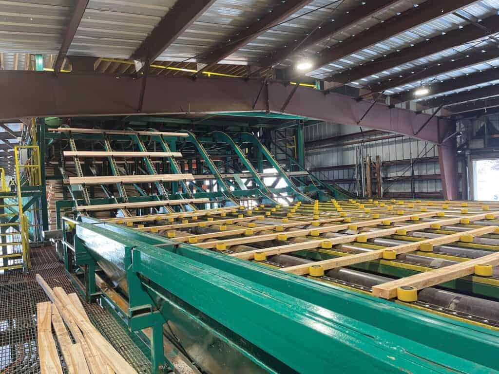 San Port Alberni B Mill: J-Bar bin sorter.