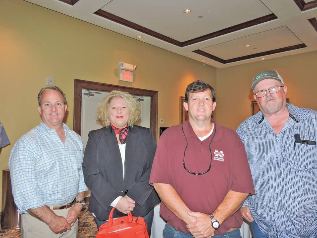 Bill Behan, Gross & Janes Corp., St. Louis, MO; Deadra Arthur, Ally Global Logistics LLC, Memphis, TN; Nate Irby, Union Pacific Railroad, Vicksburg, MS; and Ronald Holland, Gross & Janes Railroad Cross Ties, Natchitoches, LA