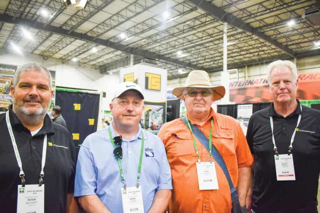 Peter McCarty, TS Manufacturing, Dover-Foxcroft, ME; Mark Young, AHC Hardwood Group, Crystal Spring, PA; Dale McNeilly, Custom Sawmill, Savannah, NY; and Geoff Gannon, TS Manufacturing, Plymouth, NH