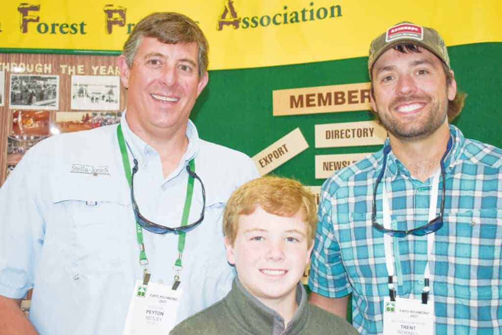 Peyton Motley and Teddy Motley, Stella-Jones Corp., Warsaw, VA; and Trent Worrell, Ball Lumber Co. Inc., Millers Tavern, VA