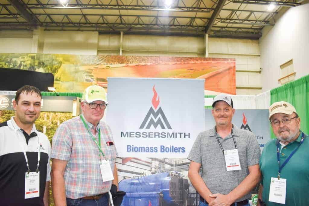 Jeremy Mortl, Messersmith Manufacturing Inc., Bark River, MI; Carl-Heinz Pfaff, IVP Forest Products LLC, Morehead City, NC; Craig Albright, Messersmith Manufacturing Inc.; and Henry Haupt, Charles City Timber & Mat LLC, Providence Forge, VA