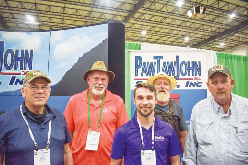 Jerry Johnson, Paw Taw John Services Inc., Rathdrum, ID; Keith Thorpe, Matt’s Firewoods, Cookeville, TN; James Morton, Paw Taw John Services Inc.; Ricky Hennessee, Hennessee Sawmill, Rock Island, TN; and David Miller, Timber Masters LLC/Matt’s Firewoods, Sparta, TN