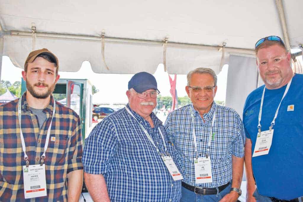 Hayes Mellott and Carl Park, Mellott Manufacturing Co. Inc., Mercersburg, PA; and Jim Kline and Sean Glessner, Kline’s Equipment & Mill Supplies Inc., Duncansville, PA