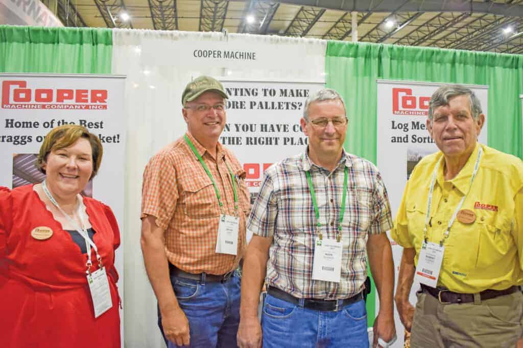 Frances Cooper, Cooper Machine Co. Inc., Wadley, GA; Bryan High, Virginia Timber LLC, Elkton, VA; Mark Musser, Skyline Post & Pole LLC, Louisa, VA; and Robert Cooper, Cooper Machine Co. Inc.