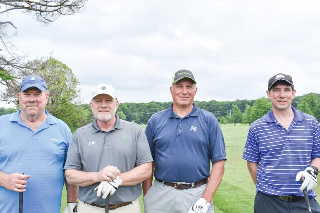 Burt Craig and Wayne Wilson, Matson Lumber Co., Brookville, PA; Jerry Puckly, Summit Hardwoods Inc., Waterford, PA; and Rob Matson, Matson Lumber Co.
