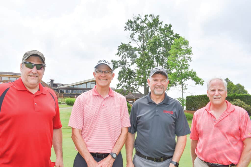 Christopher Strang, Alan McIlvain Lumber Co., Marcus Hook, PA; Marty James, Penn-Sylvan International Inc., Spartansburg, PA; Steve Jones, Ron Jones Hardwood Sales Inc., Union City, PA; and Greg Ochs, Hickman Lumber Co. Inc., Emlenton, PA