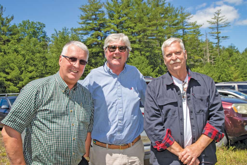 Philip Bibeau, Wood Product Manufacturers Association, Westminster, MA; Peter Broderick, Cape Lumber Co., South Yarmouth, MA; and Peter Irish, Woodline Lumber Co., Alburg,VT