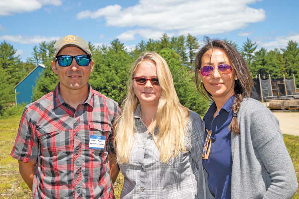 Loren Voyer, Kennebec Lumber Co., Solon, ME; and Nathalie Crane and Christine Pefine, HHP Inc., Henniker, NH