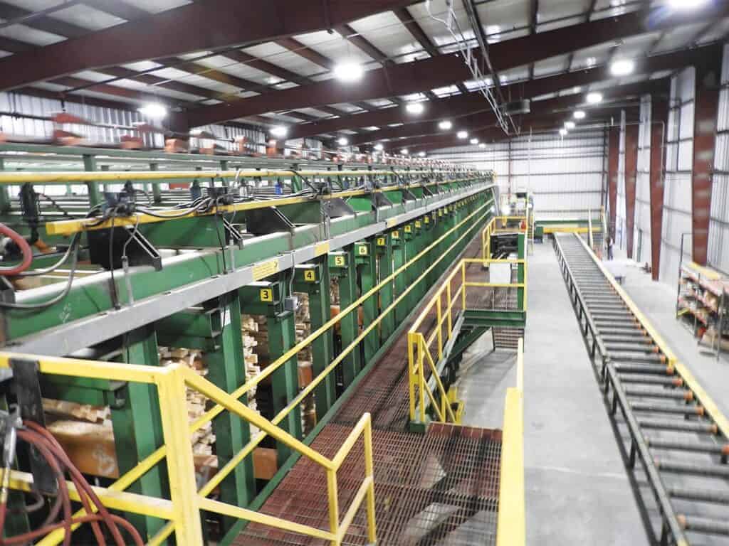 The bin sorter at Thompson River Lumber is fine-tuned to work very efficiently.