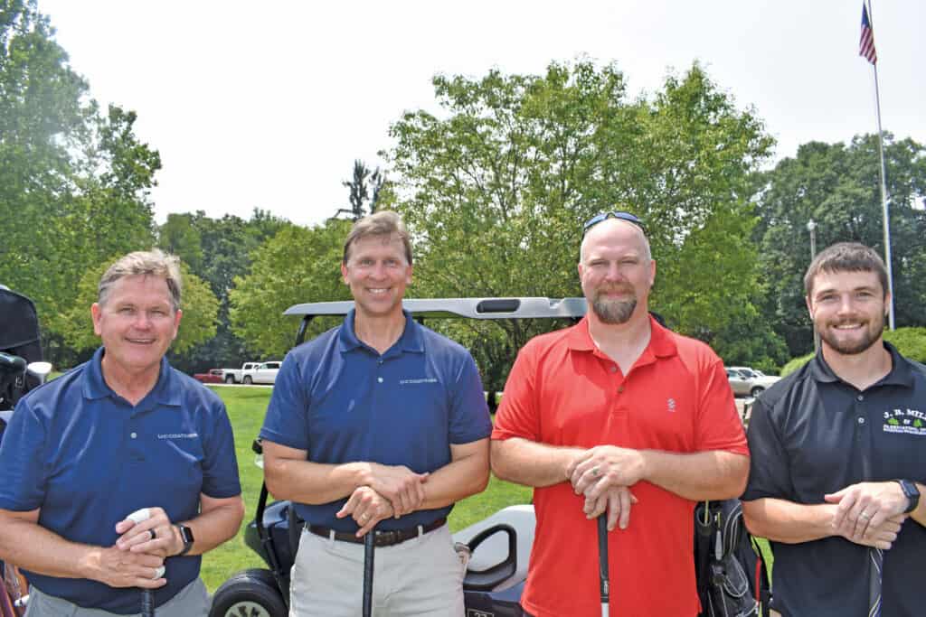 Dave Sondel and Chris Fehr, U-C Coatings LLC, Buffalo, NY; and Adam Miller and Josiah Bloise, JB Mill & Fabricating Inc., New Castle, PA