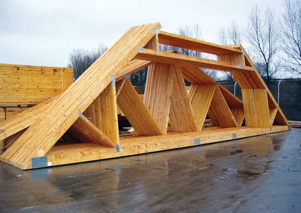 From The Building Center is pictured custom truss for residential and commercial projects.