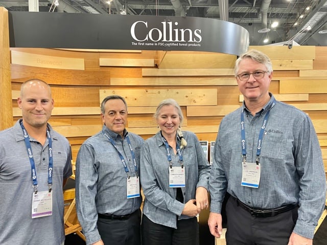 Dennis McFadden, Architectural Woods LP, Tacoma, WA; and Mike Shuey, Cami Waner and Lee Jimerson, Collins, Wilsonville, OR