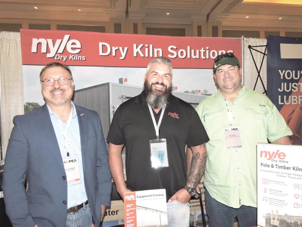 Henco Viljoen, Nyle Systems LLC, Brewer, ME; Jeremy Pitts, Nyle Systems LLC, Lenoir, NC; and Ray Stoltz, Dufrene Building Materials Inc., Cut Off, LA