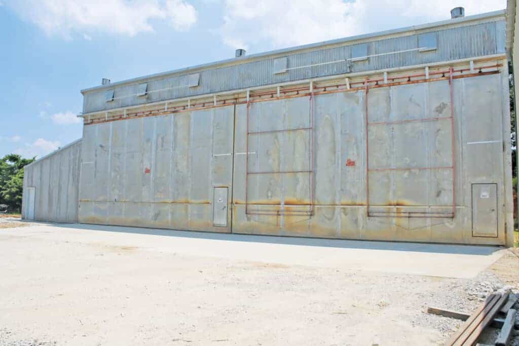 Two dry kilns by SII Dry Kilns are pictured that hold 50,000 board feet each and are located at R&M Wood’s property. The company dries 300,000 board feet of lumber monthly.