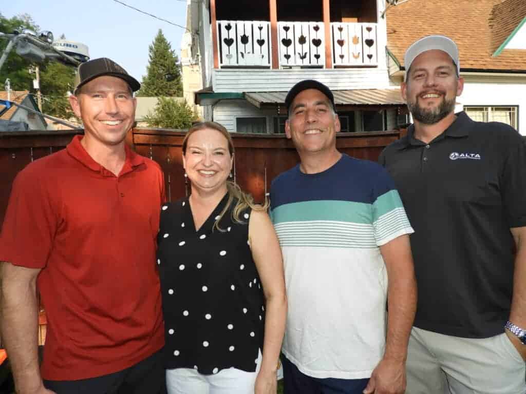 Todd and Angie Shipp, Alta Forest Products, Chehalis, WA; Phil Shumock, Stella-Jones Corp., Tacoma, WA; and James Venters, Alta Forest Products