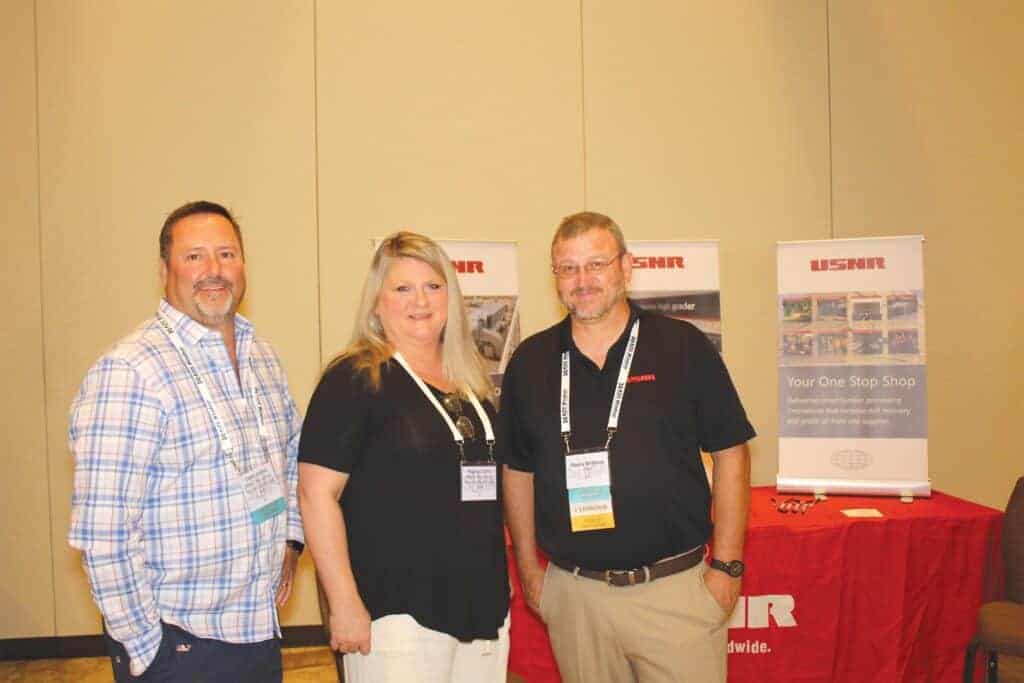 Eddie and Regina Collins, Wood Fiber Group/Simonds International/Burton Saw and Supply, Florence, SC; and Tracey Mitchell, USNR, Perry, GA