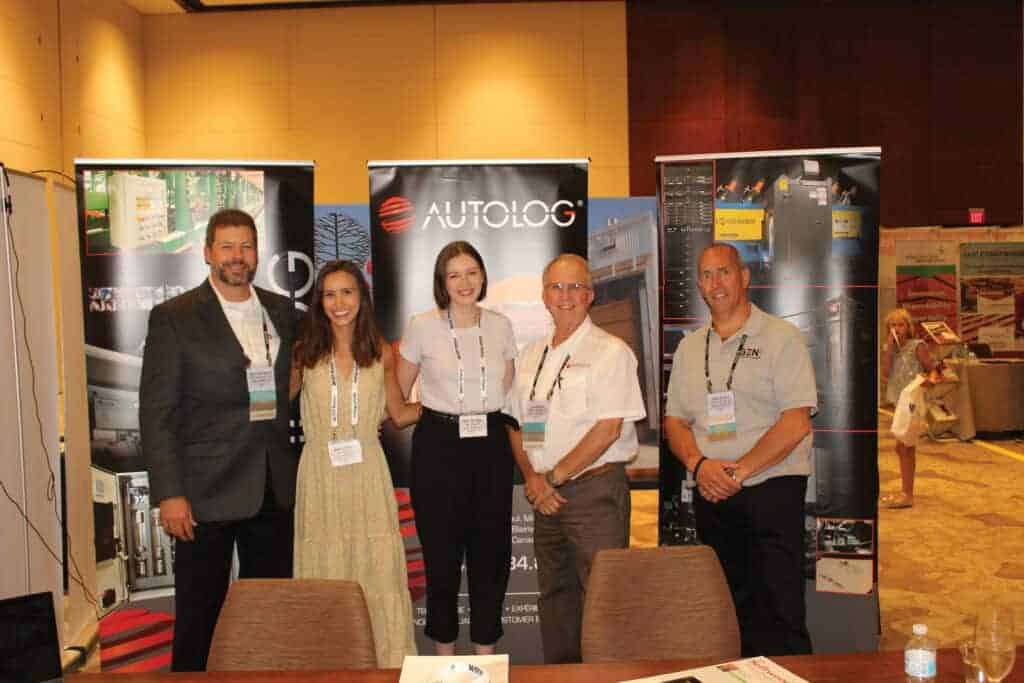 Bruce Kicklighter, Autolog Production Management Inc., Evans, GA; Kasey Harrell and Anna Stallings, South Concrete Constructors, Macon, GA; Gale Miller, Autolog Production Management Inc., Tuscaloosa, AL; and Gilles Gauvin, Autolog Production Management Inc., Blainville, QC