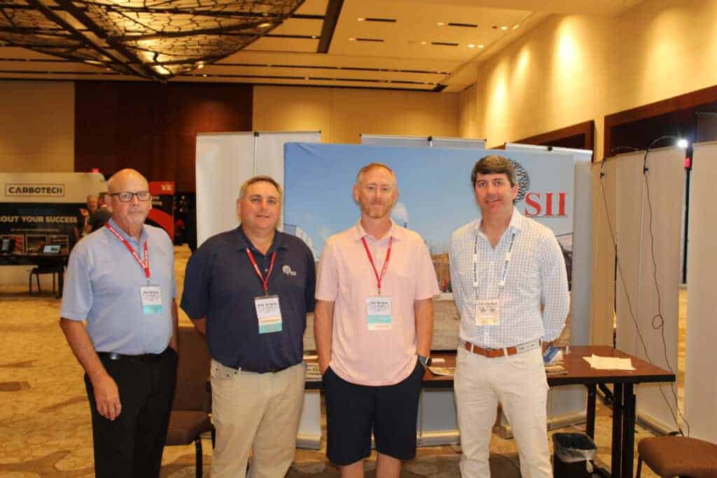 Ken Matthews, Brian Turlington and Ben Mathews, SII Dry Kilns, Lexington, NC; and Patrick Harrigan, Harrigan Lumber Co. Inc., Monroeville, AL