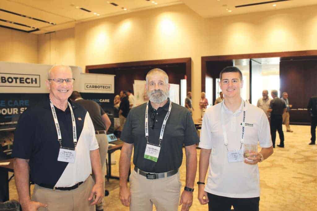 Tony Sofos, Pineridge Lumber Products, Astoria, NY; Jay Galloway, Hood Industries Inc., Hattiesburg, MS; and Chris Sofos, Pineridge Lumber Products