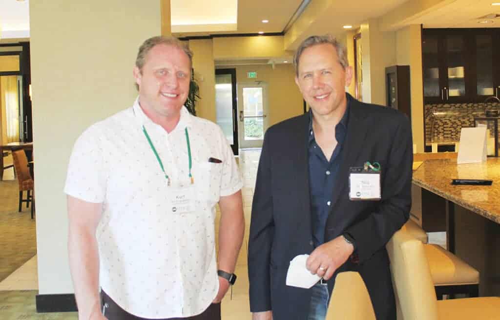 Kurt Landwehr, Hardwood Industries Inc., Sherwood, OR; and Nils Dickmann, Abenaki Timber Corp., Seattle, WA