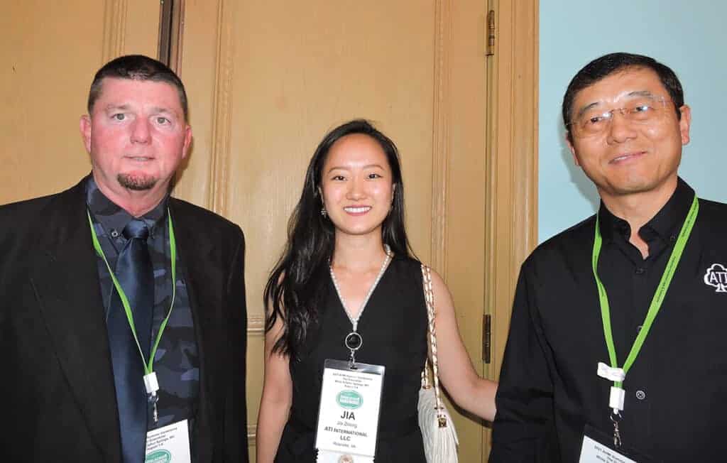 Jay Reese, Penn-Sylvan International Inc., Spartansburg, PA; and Jia and Paul Zheng, ATI International LLC, Roanoke, VA