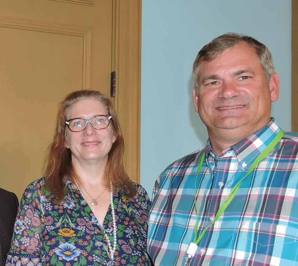 Dana Lee Cole, Hardwood Federation, Washington, DC; and Mark Vollinger, W.M. Cramer Lumber Co., Hickory, NC