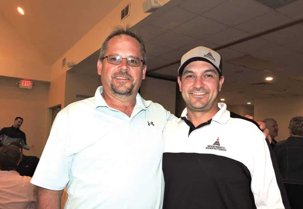 Todd Breitenfeldt, Kretz Lumber Co. Inc., Antigo, WI; and Jeremy Mortl, Messersmith Manufacturing Inc., Bark River, MI