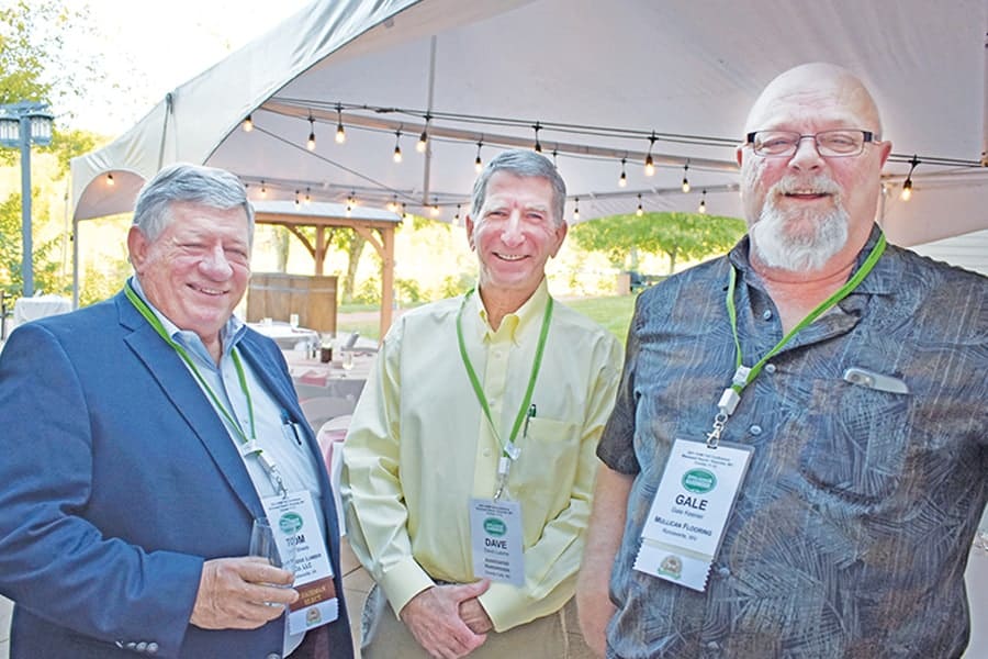 Tom Sheets, Blue Ridge Lumber Co., Fishersville, VA; Dave Lupsha, Associated Hardwoods, Granite Falls, NC; and Gale Keener, Mullican Flooring, Ronceverte, WV