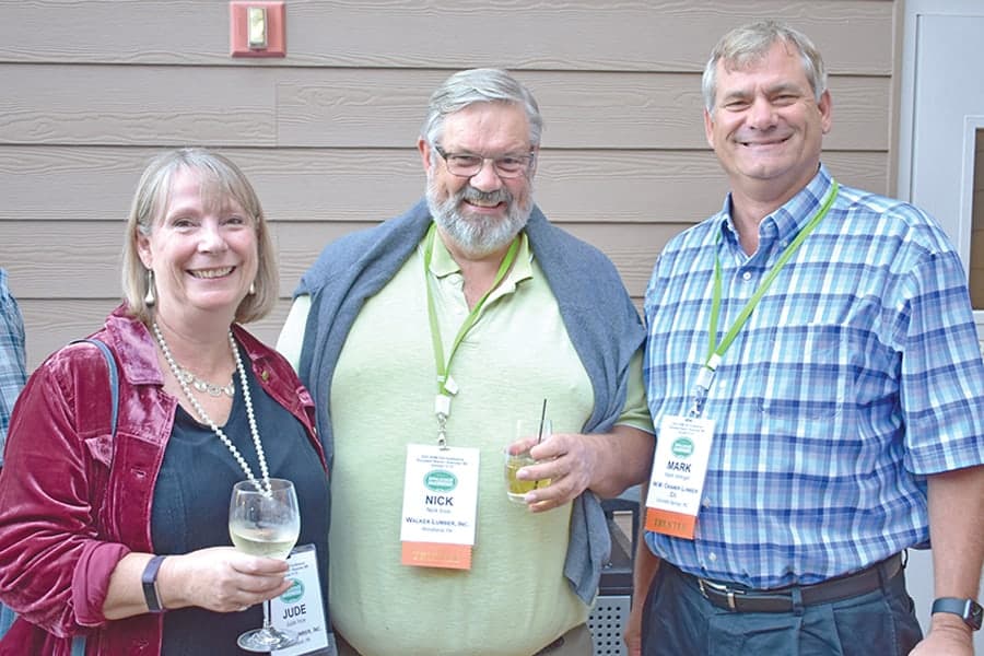 Jude and Nick Ince, Walker Lumber Co., Woodland, PA; and Mark Vollinger, WM Cramer Lumber Co., Hickory, NC