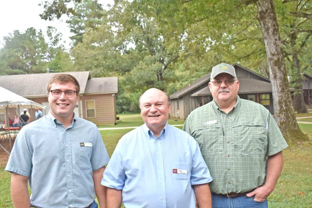 Seth Moore, R&M Wood Inc., Harrison, AR; Gary Miller, National Hardwood Magazine, Memphis, TN; and Chad Sorrells, Sorrells Sawmill Inc., Holly Springs, AR