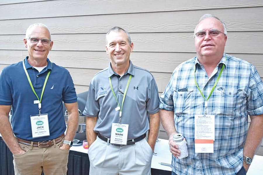 Jack Hatfield, Jim C. Hamer Lumber Co., Kenova, WV; Mark Pierce, New River Hardwoods Inc., Mountain City, TN; and David Pierson, Pierson Lumber Co., Clay, WV