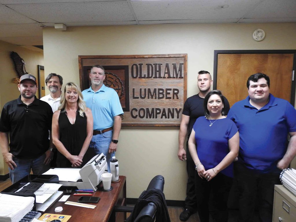 Pictured is the inside sales and operations staff for Oldham Lumber Co.
