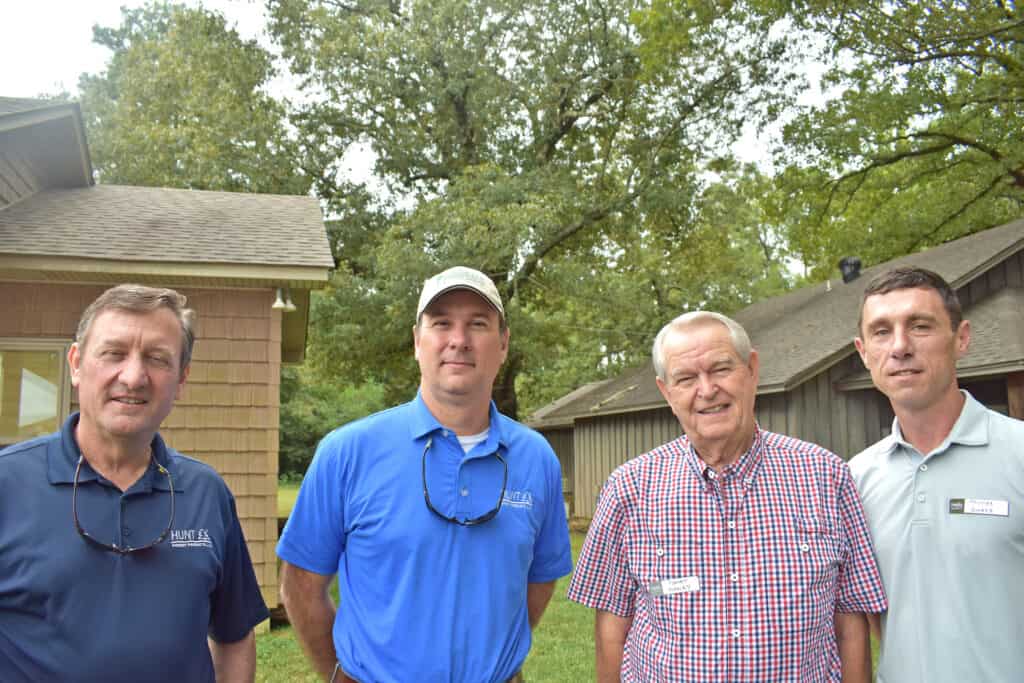 Tony Butler and Paul Williams, Hunt Forest Products LLC, Ruston, LA; Tommy Wooley, Retired from Weyerhaeuser, Little Rock, AR; and Thomas Owens, Pollmeier Inc., Little Rock, AR