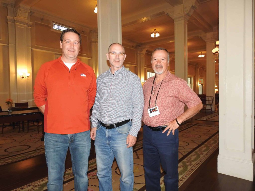 Ryan Satterfield, Cersosimo Lumber Co. Inc., Brattleboro, VT; Sean Covell, Seaboard International Forest Products LLC, Nashua, NH; and Terry Miller, Softwood Forest Products Buyer, Memphis, TN