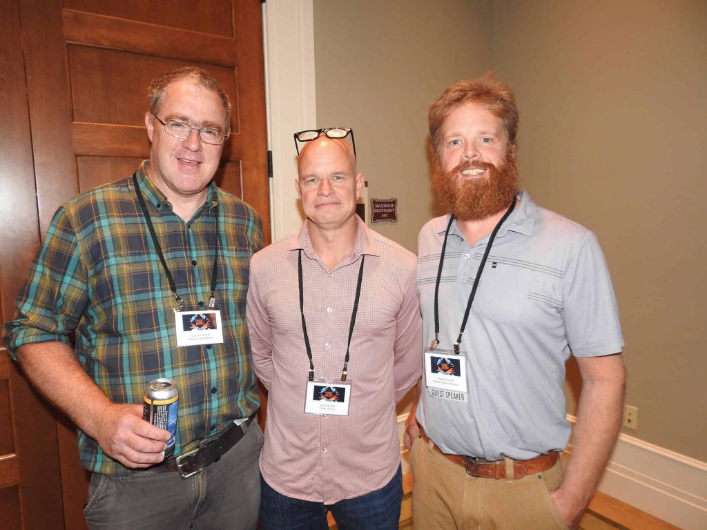 Russell Edgar, Madera Woodtech LLC, Orono, ME; John Rooks, The SOAP Group, South Portland, ME; and Chase Morrill, Maine Cabin Masters, Manchester, ME