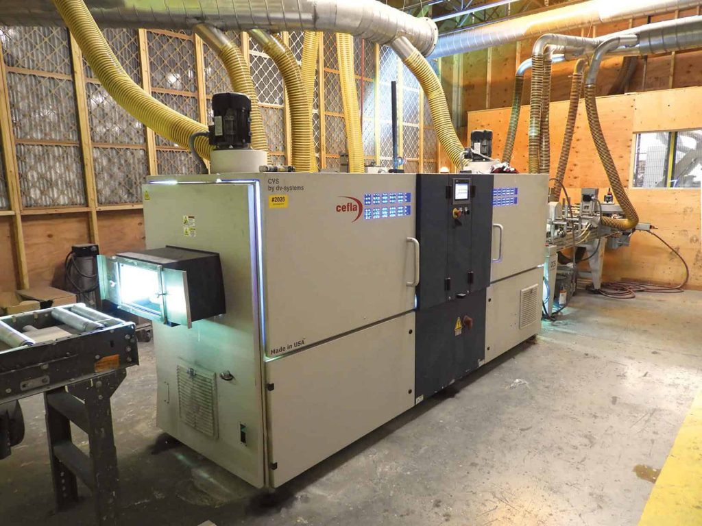 This UV coating machine provides durable protection for the lumber Robbins Lumber produces.