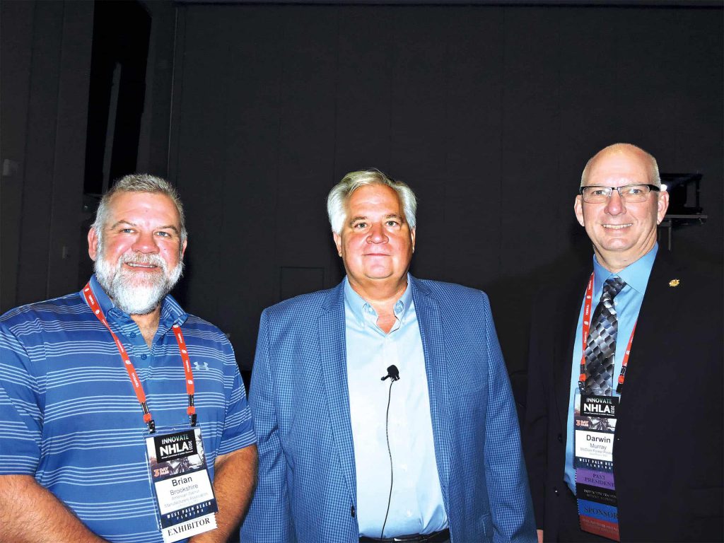 Brian Brookshire, American Walnut Manufacturers Association, Jefferson City, MO; Michael Snow, AHEC, Washington, DC; and Darwin Murray, McClain Forest Products LLC/Legacy Wood Products LLC, West Plains, MO