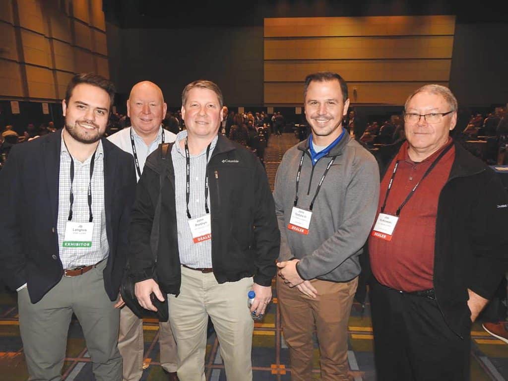 JP Langlois, Arbec Forest Products Inc., Montreal, QC; Jack Opdyke, John Pershyn, John Opdyke and Joe Rutkowski, H.J. Opdyke Lumber Company, Frenchtown, NJ 