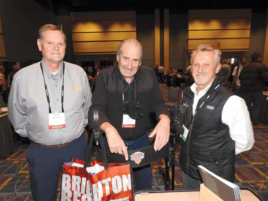 Marty Hawkins, Trimjoist Corporation, Columbus, MS; Gene Wolff, Kleet Lumber Co. Inc., Huntington, NY; and Tony Carbone, Boise Cascade Engineered Wood Products, Delanco, NJ 