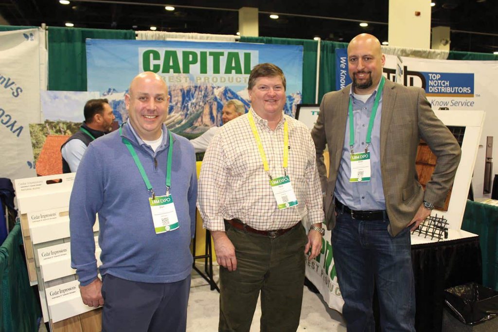 Dan Cizek and Pete Alexander, Holden Humphrey Company, Chicopee, MA; and Aron Kurlander, Capital Forest Products, Hingham, MA 