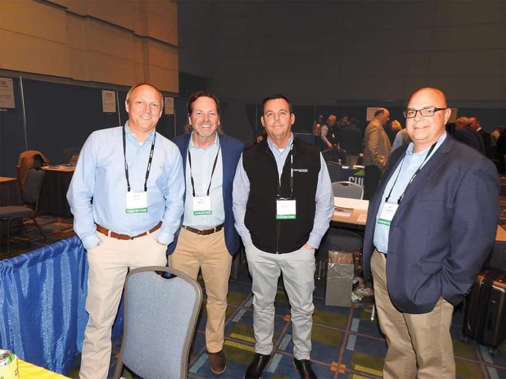 Mark Smith, Great Southern Wood Preserving Inc./YellaWood, Roanoke, VA; Jay Wrenn, Great Southern Wood Preserving Inc./YellaWood, Abbeville, AL; and Jon Bryson and Rich Labelle, Great Southern Wood Preserving Inc./YellaWood, Roanoke, VA 